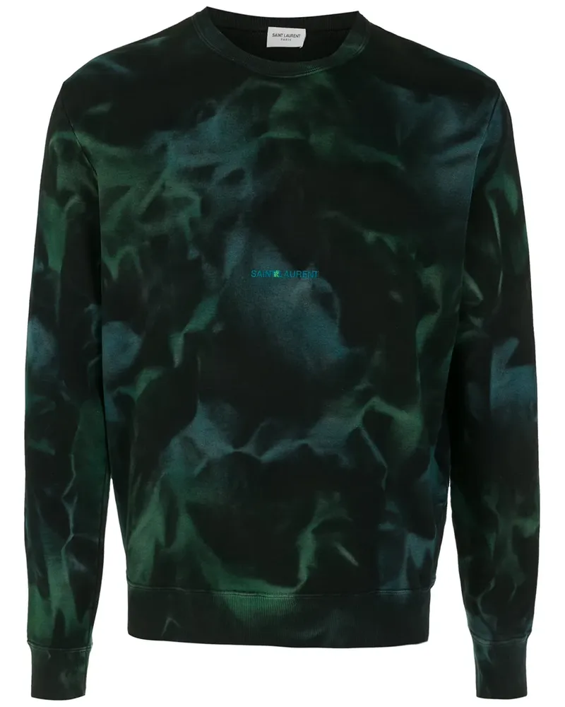 Saint Laurent Pullover mit abstraktem Print - Schwarz Schwarz