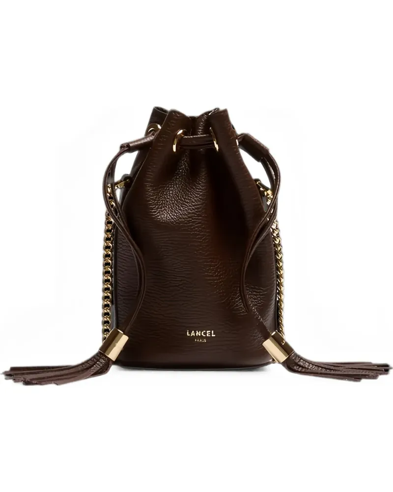 Lancel Beuteltasche mit Quasten und Kette - Braun Braun