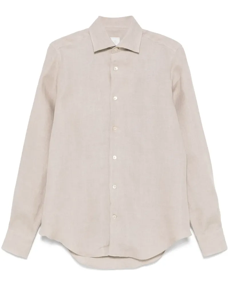 Eleventy Hemd aus Leinen - Nude Nude
