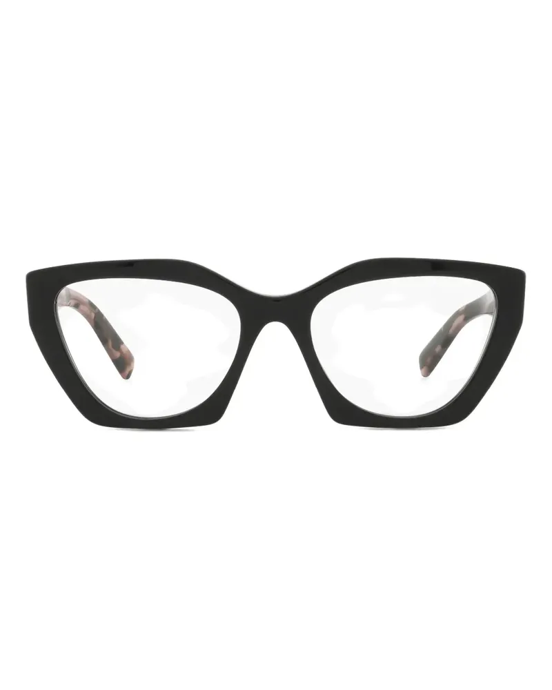 Prada Brille mit Cat-Eye-Gestell - Schwarz Schwarz