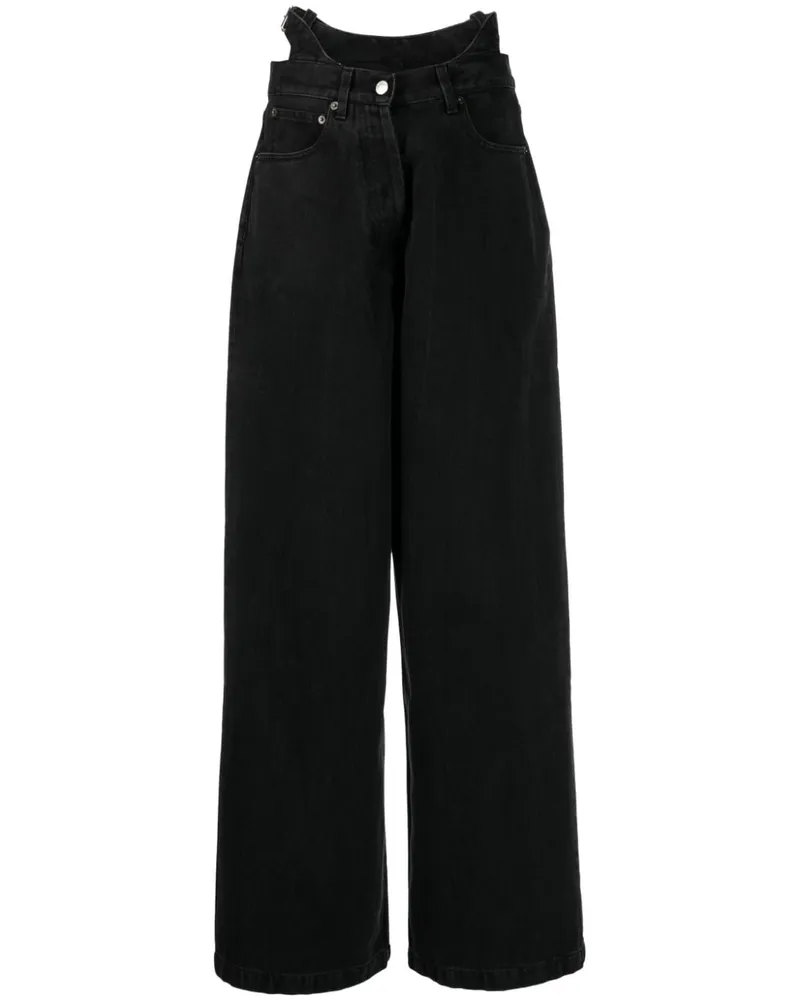 AMBUSH Wide-Leg-Jeans Schwarz