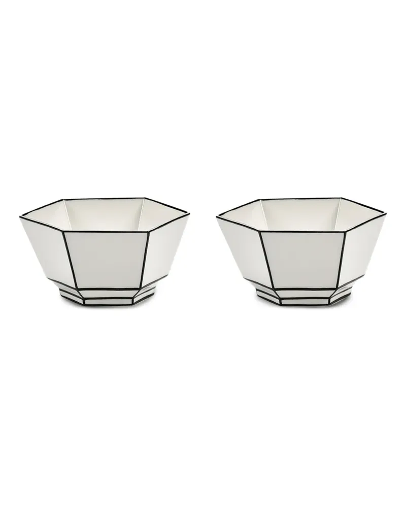 Serax Geometrische Carte Blanche Schalen (2er-Set) - Weiß Weiß
