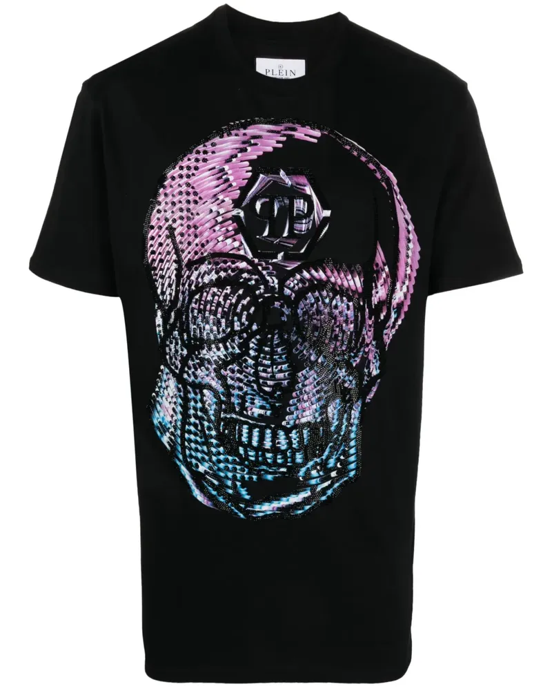 Philipp Plein T-Shirt mit Totenkopf-Print - Schwarz Schwarz
