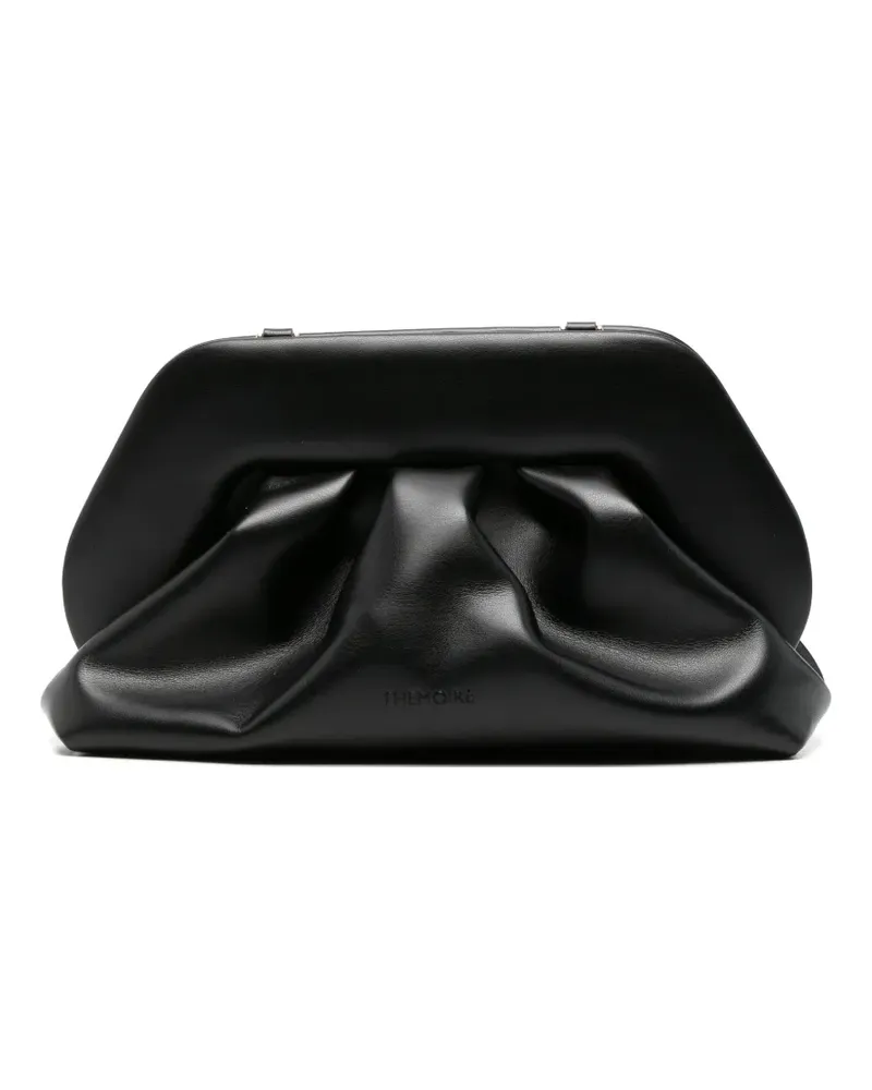 THEMOIRÈ Geraffte Clutch - Schwarz Schwarz