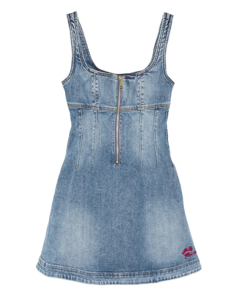Self-Portrait Minikleid aus Denim - Blau Blau