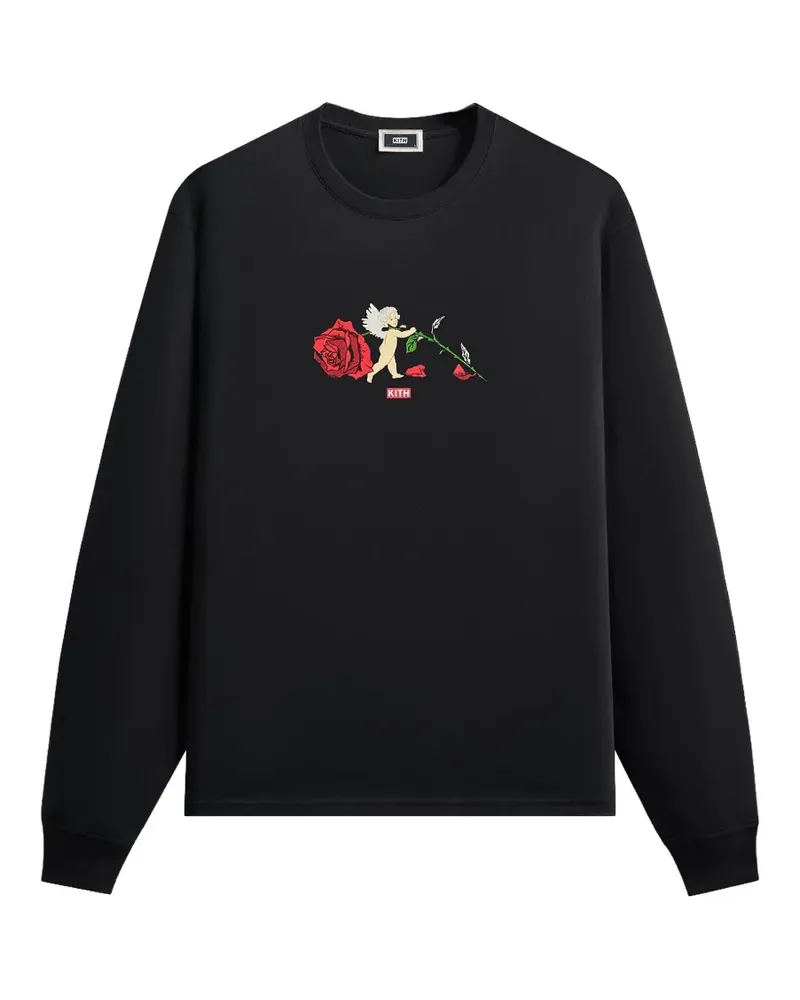 KITH Cupid Rose Langarmshirt - Schwarz Schwarz