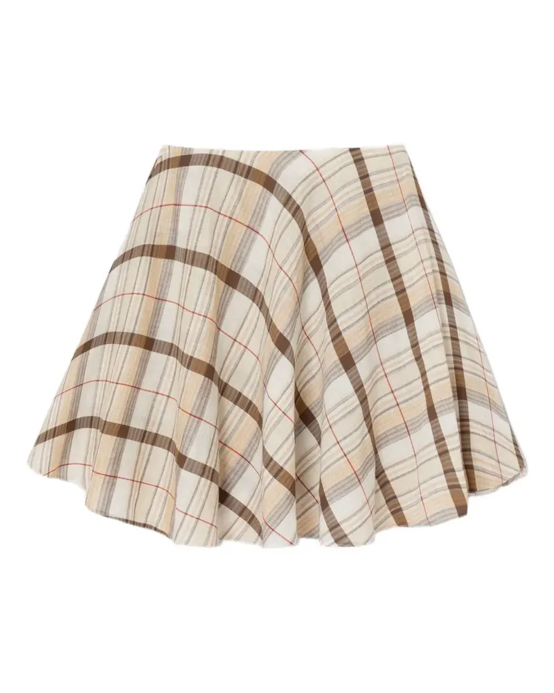 GIMAGUAS Agusta plaid midi skirt - Nude Nude
