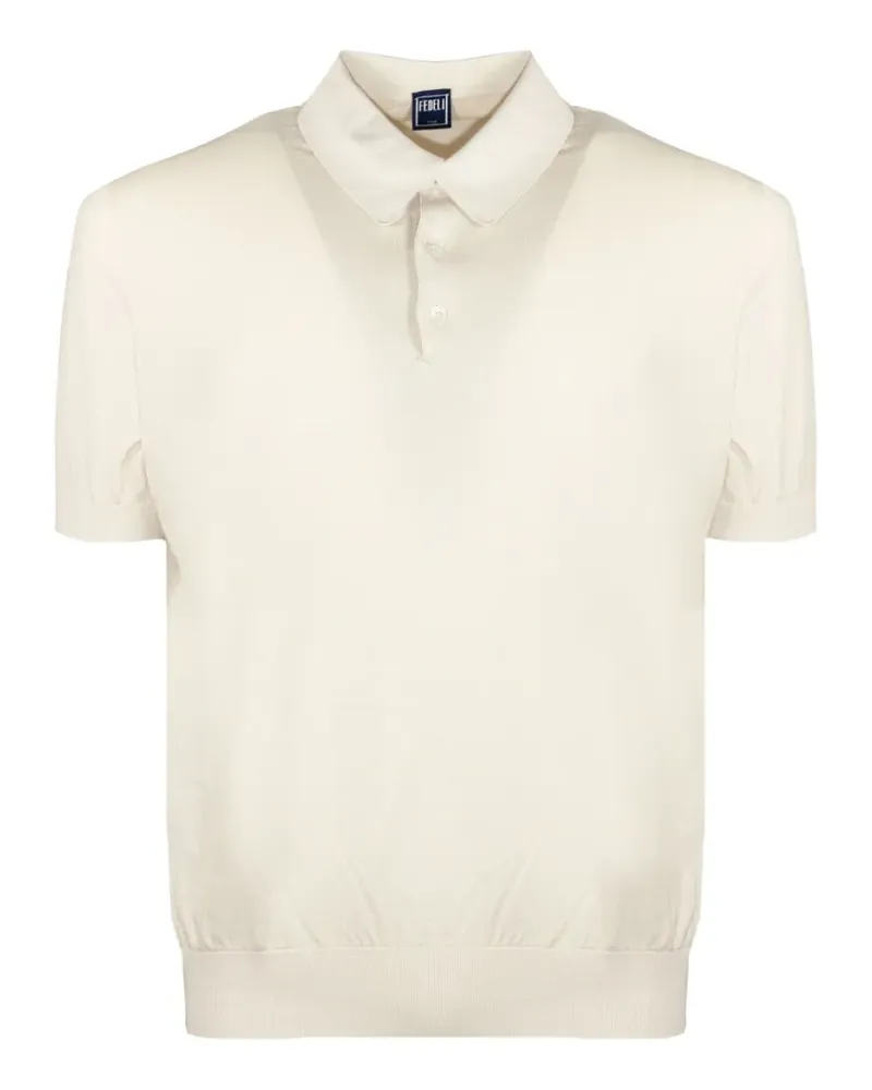 Fedeli short-sleeve polo shirt - Nude Nude