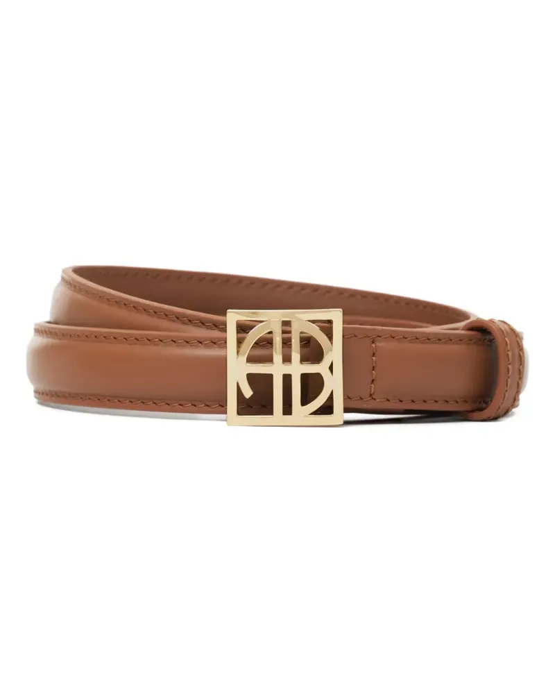 Anine Bing Gürtel mit Monogramm-Schnalle - Braun Braun