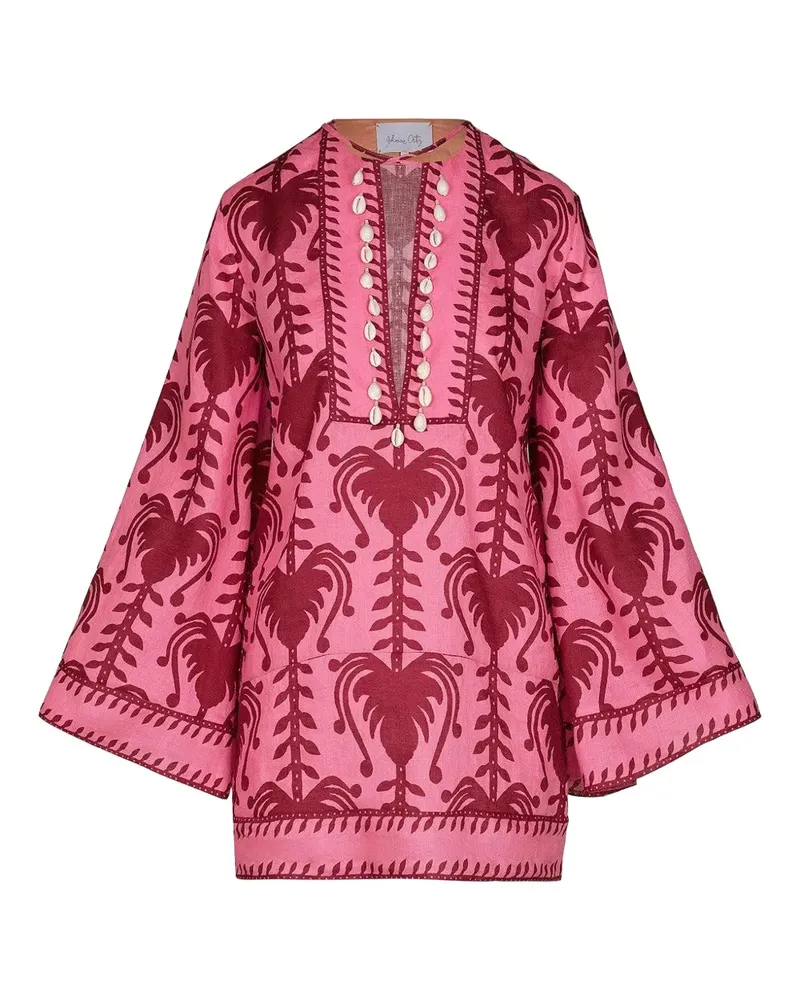 Johanna Ortiz Tunikakleid mit Muschelverzierung - Rosa Rosa