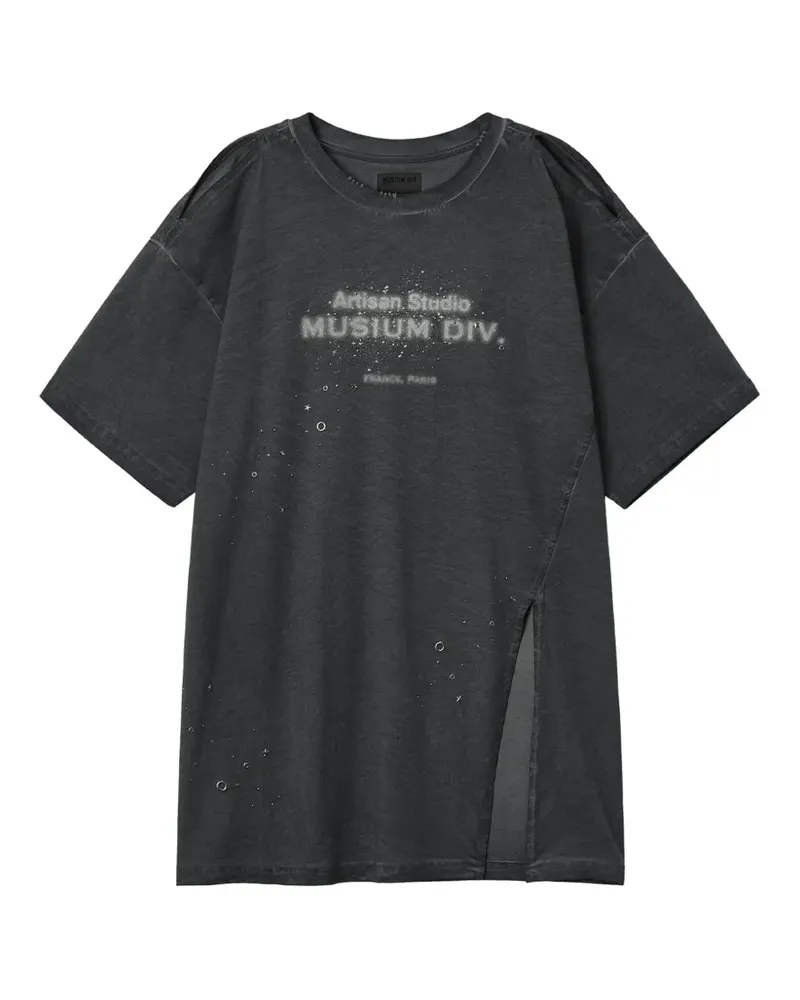 Musium Div. side-slit detail T-shirt - Grau Grau