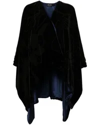 Giorgio Armani Devoré-Cape aus Samt Schwarz