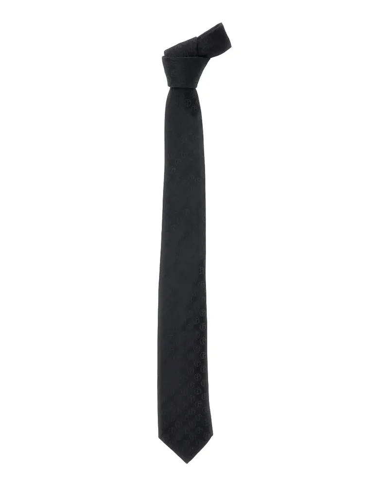 Giorgio Armani tona-logo tie - Schwarz Schwarz