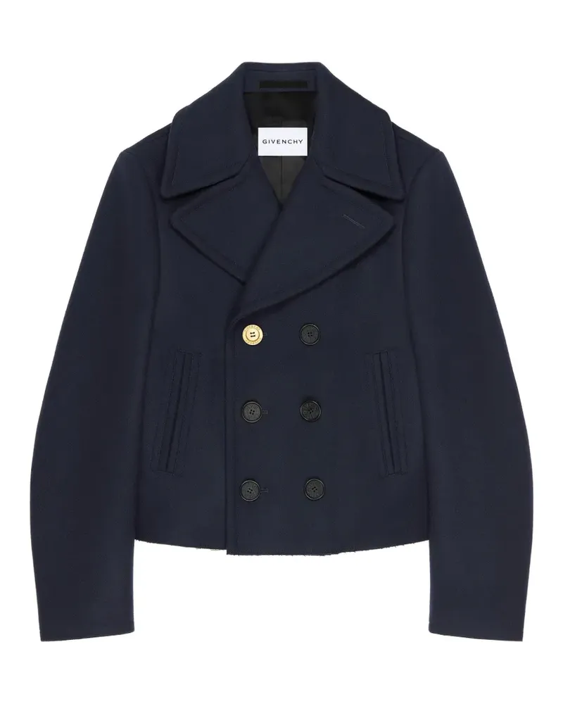 Givenchy double-breasted notched-lapels jacket - Blau Blau