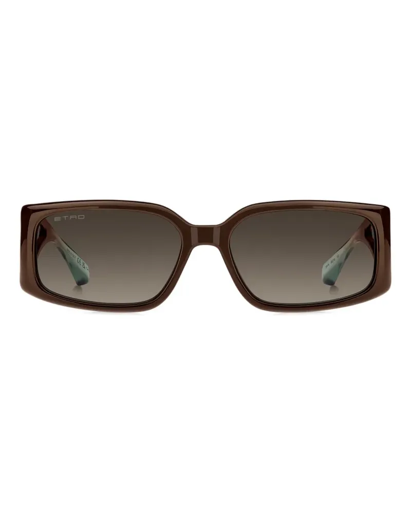 Etro cut-out rectangular sunglasses - Braun Braun