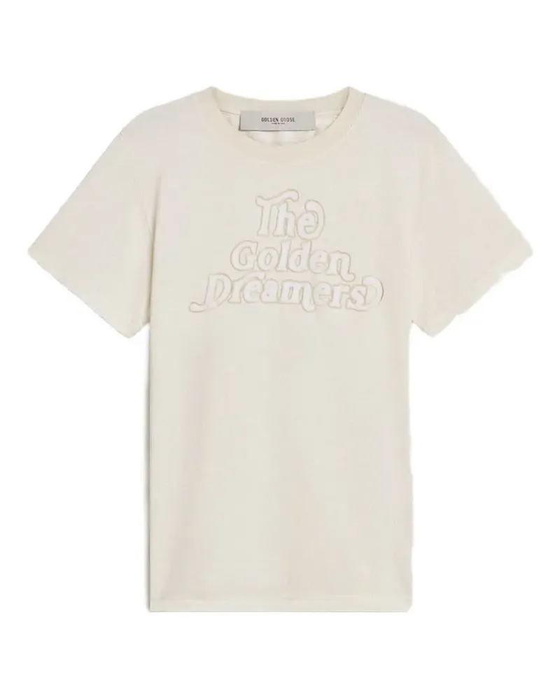 Golden Goose T-Shirt mit Sterne-Verzierung - Nude Nude