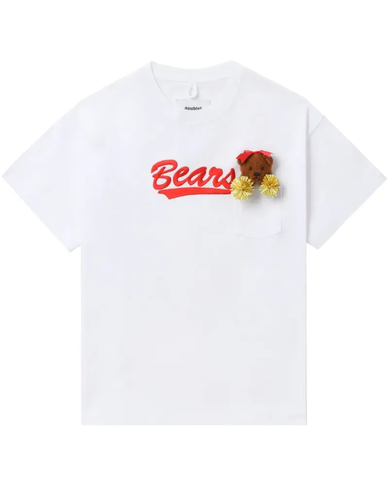 Doublet T-Shirt mit Teddy - Weiß Weiß