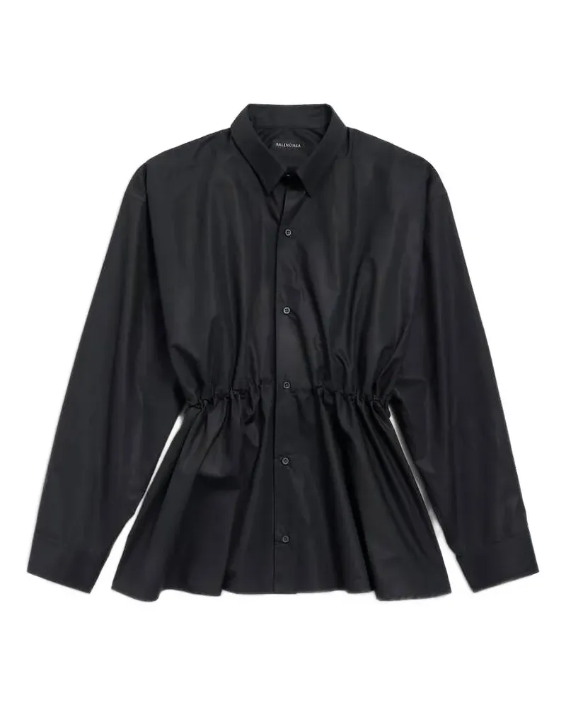 Balenciaga Klassisches Hemdkleid aus Baumwolle - Schwarz Schwarz