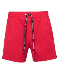 Balmain Badeshorts mit Kordelzug Rot