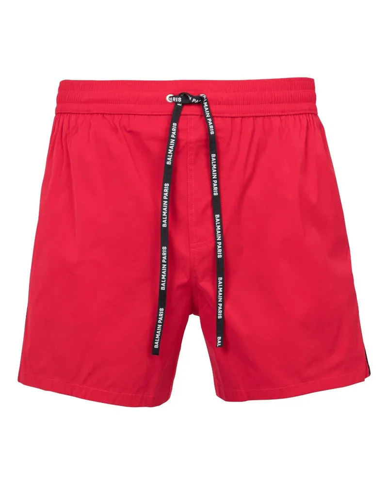 Balmain Badeshorts mit Kordelzug - Rot Rot