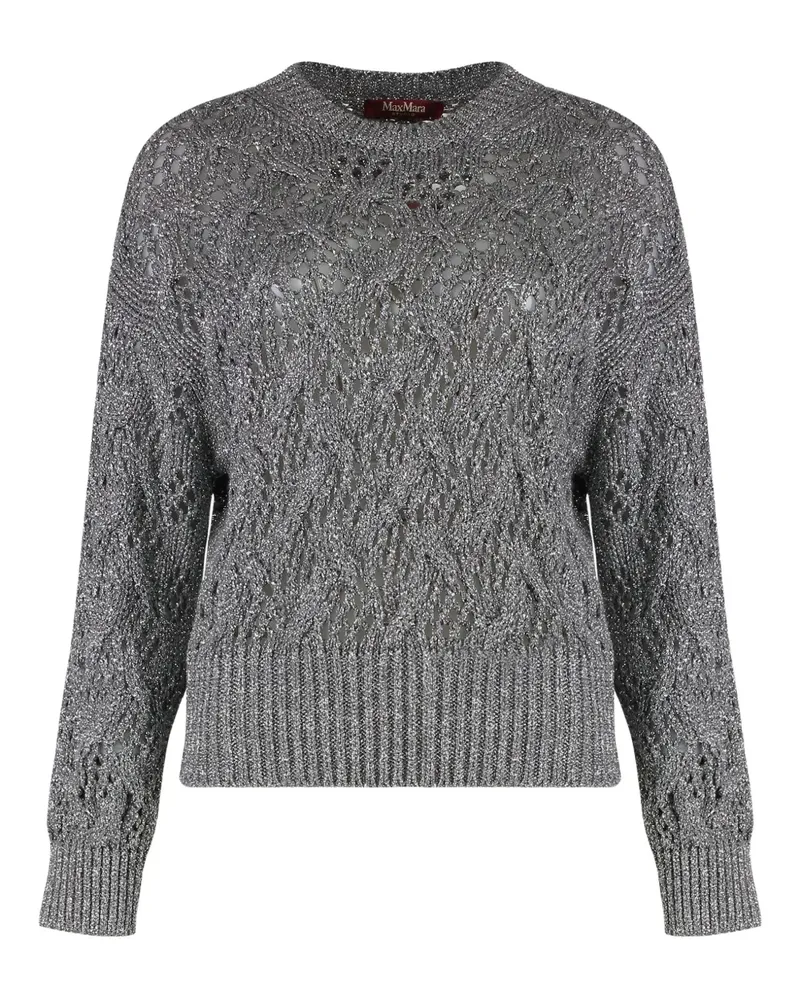 Max Mara Pilade Pullover aus Lurex - Grau Grau