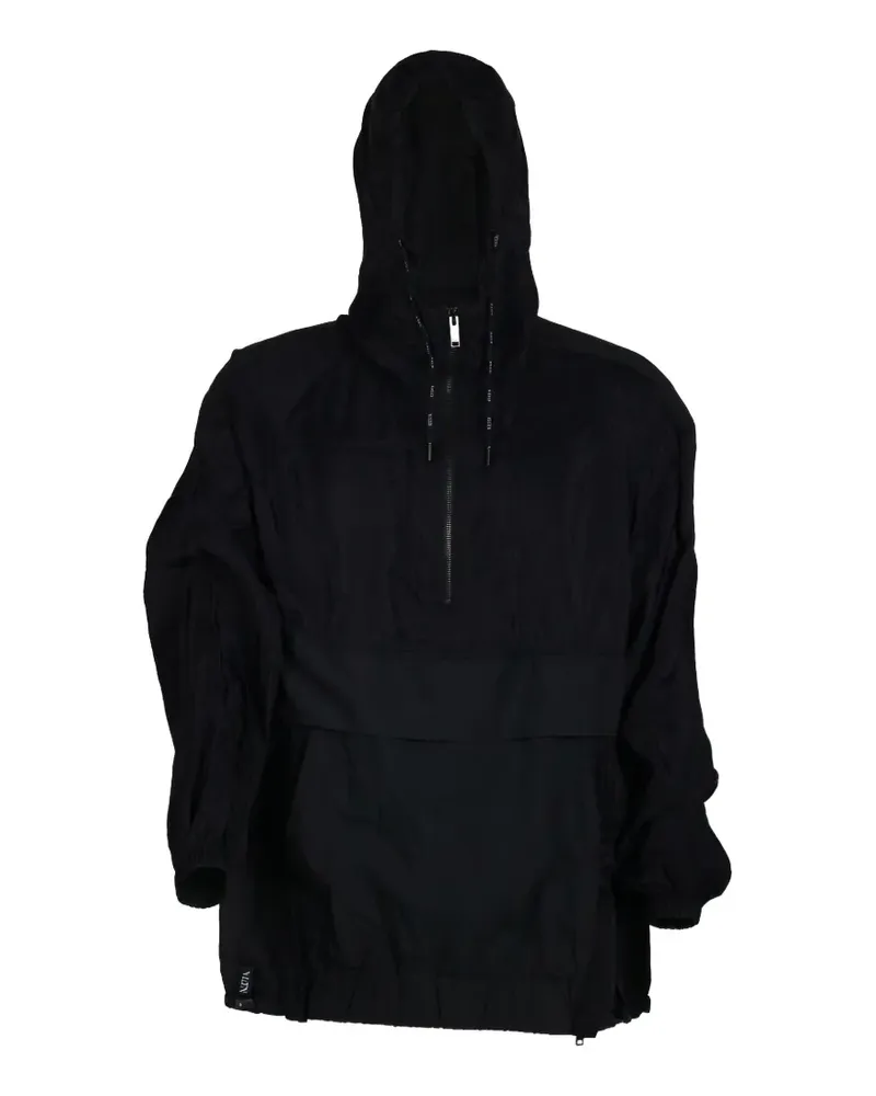 Valentino Garavani logo-patch hooded jacket - Schwarz Schwarz