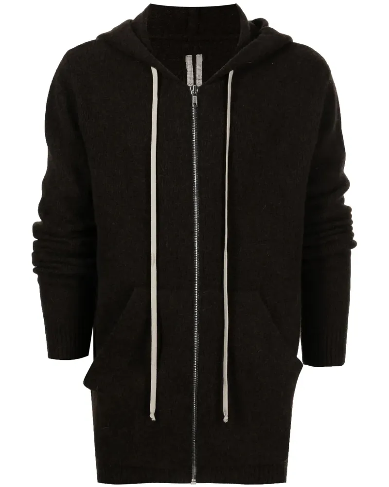 Rick Owens Gestrickte Kapuzenjacke - Braun Braun