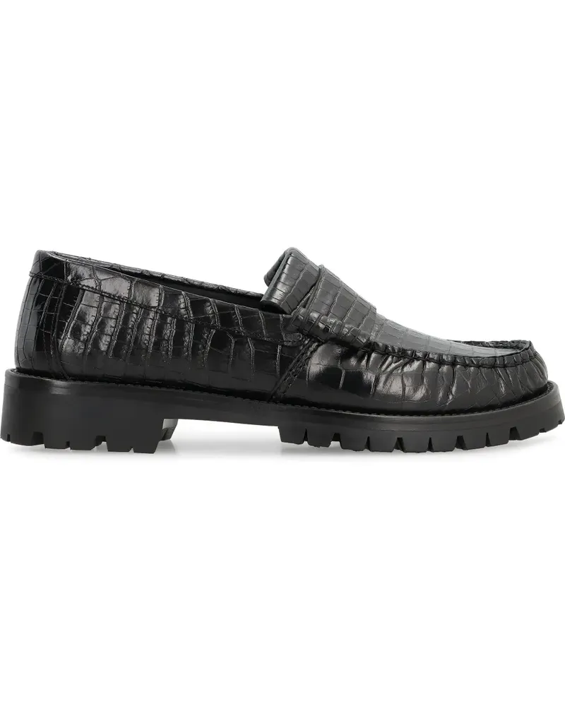 RHUDE Loafer mit Kroko-Optik - Schwarz Schwarz