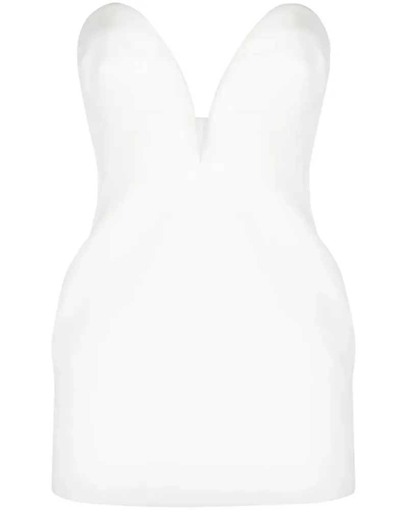 Mônot Schulterfreies Minikleid mit Herzausschnitt - Weiß Weiß