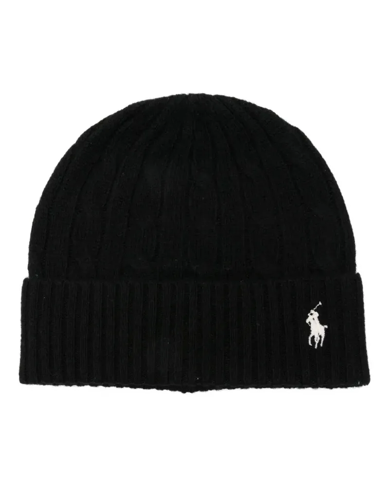 Ralph Lauren Beanie mit Zopfmuster - Schwarz Schwarz