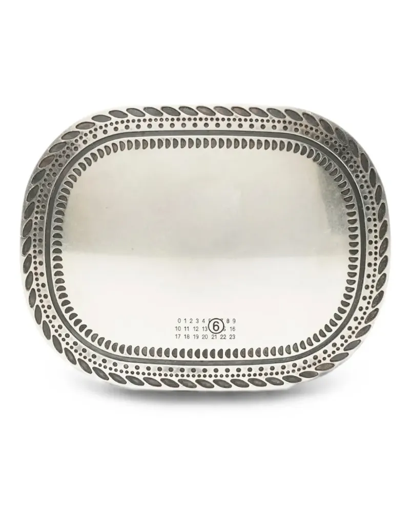 Maison Margiela engraved buckle-motif brooch - Silber Silber