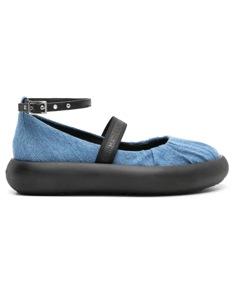 Vic Matié Ballerinas mit Knöchelriemen Blau