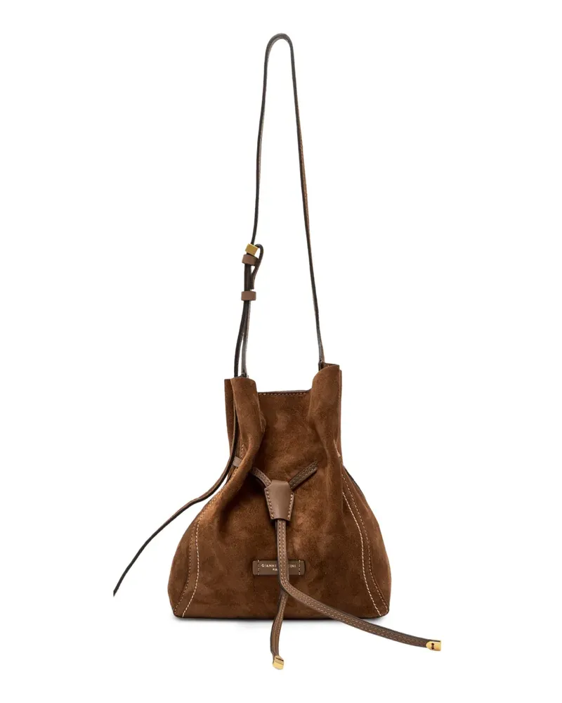 Gianni Chiarini Sienna Beuteltasche aus Wildleder mit Kordelzug - Braun Braun