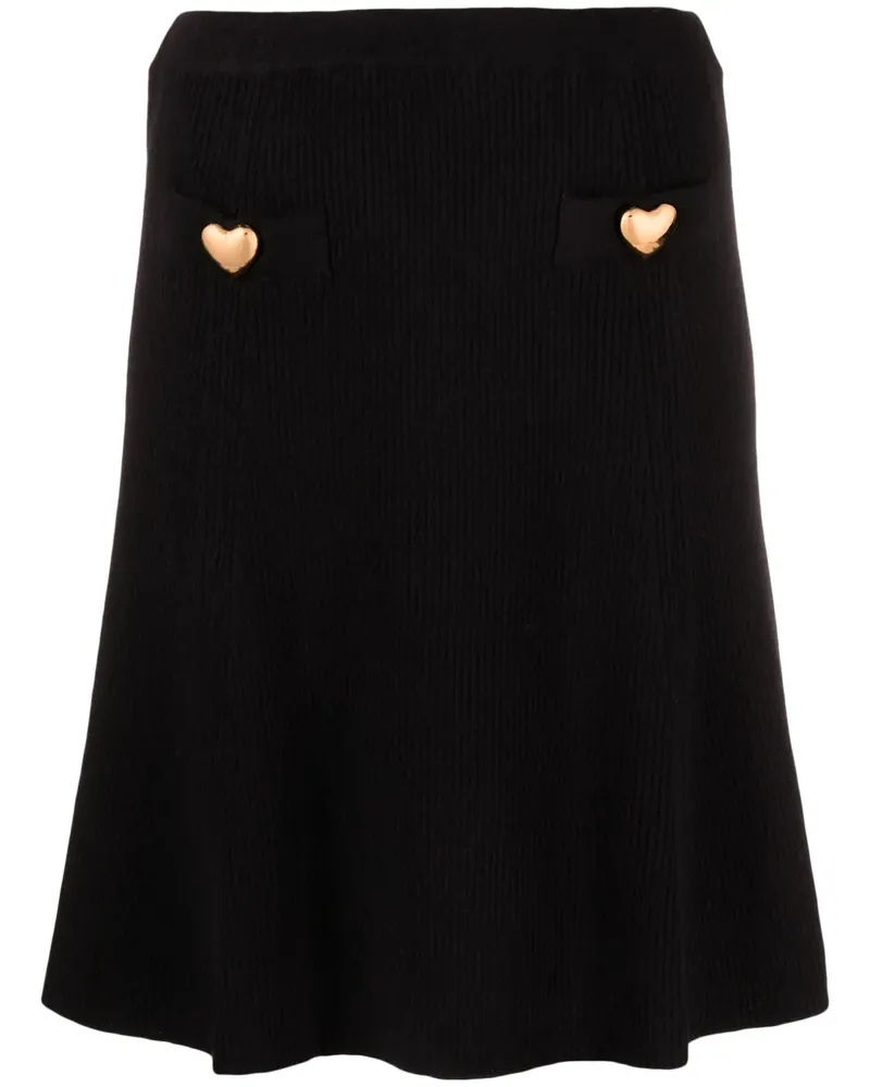 Moschino Gestrickter Rock - Schwarz Schwarz