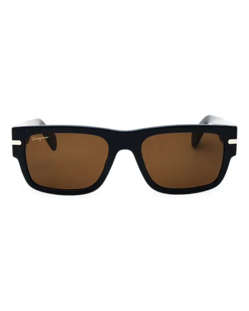 Ferragamo rectangle-frame sunglasses - Schwarz Schwarz