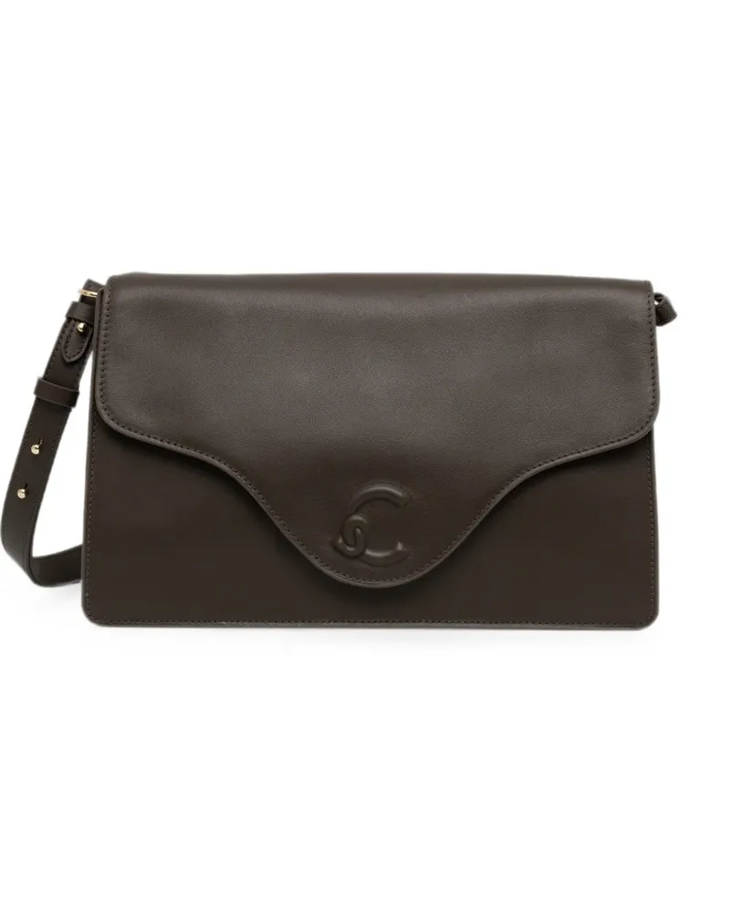 Coccinelle C-Me Softy logo-embossed shoulder bag - Braun Braun