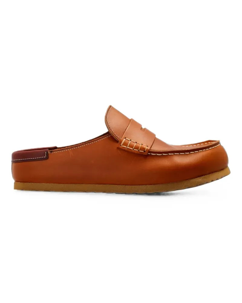 Birkenstock Naples Mules mit Ziernähten - Braun Braun