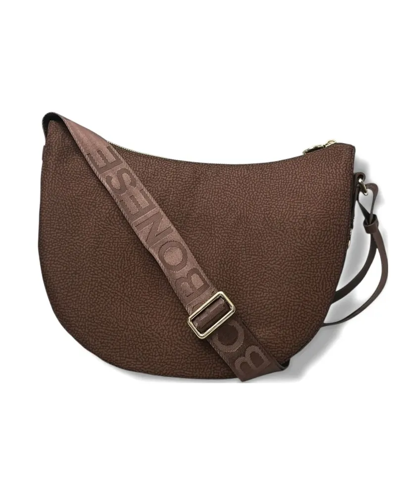 Borbonese Luna zip cross body bag - Braun Braun