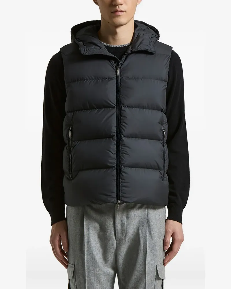 Peserico hooded zip-fastening gilet - Blau Blau