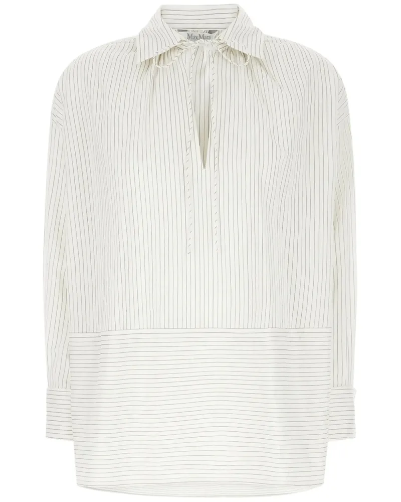 Max Mara Saletta Bluse - Weiß Weiß