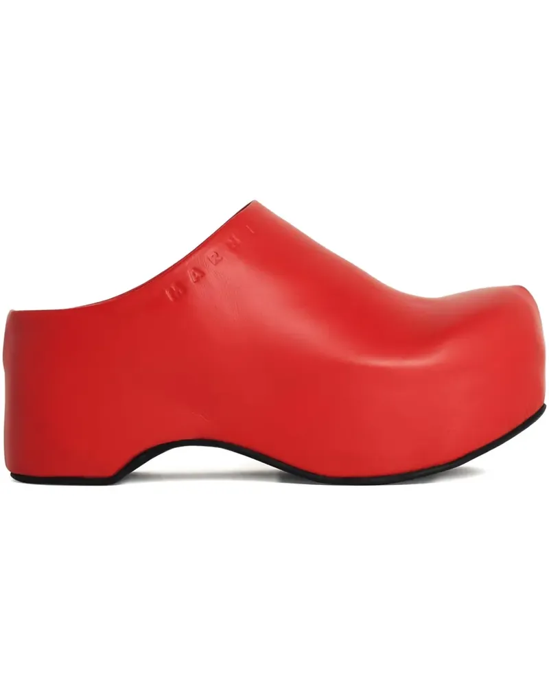 Marni Slipper mit Plateau - Rot Rot