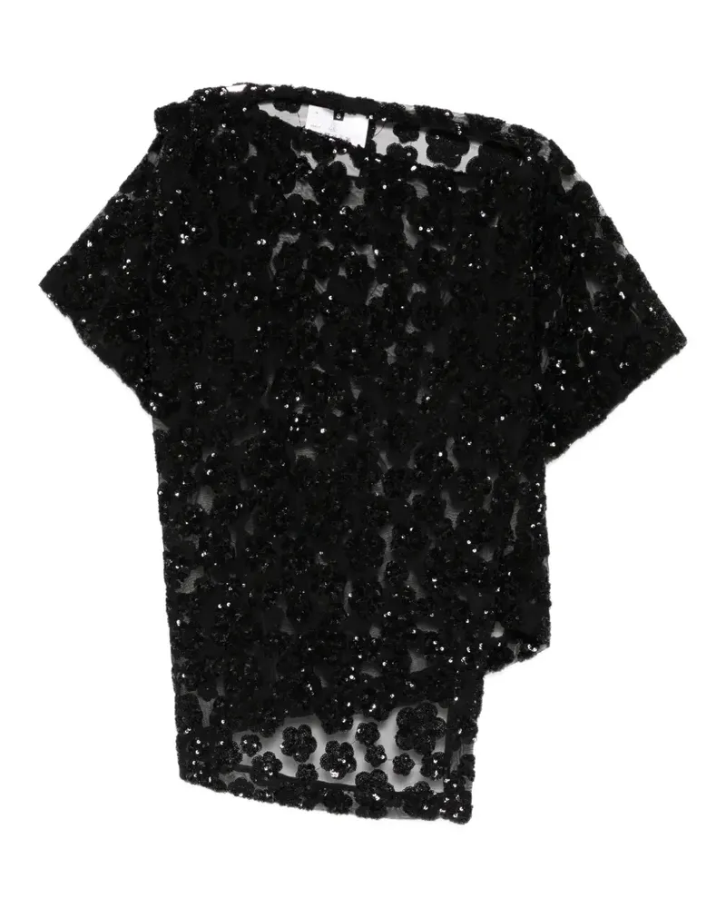Junya Watanabe sequin-embellished top - Schwarz Schwarz