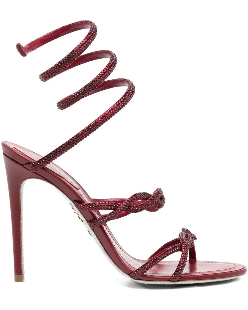 René Caovilla Sandalen mit Knotendetail 110mm - Rot Rot