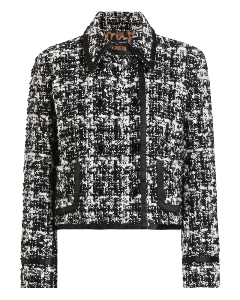 Dolce & Gabbana Tweed-Sakko - Schwarz Schwarz