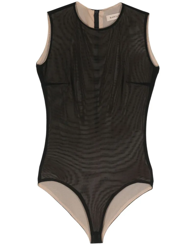 Blanca Bryo Body aus Mesh Schwarz