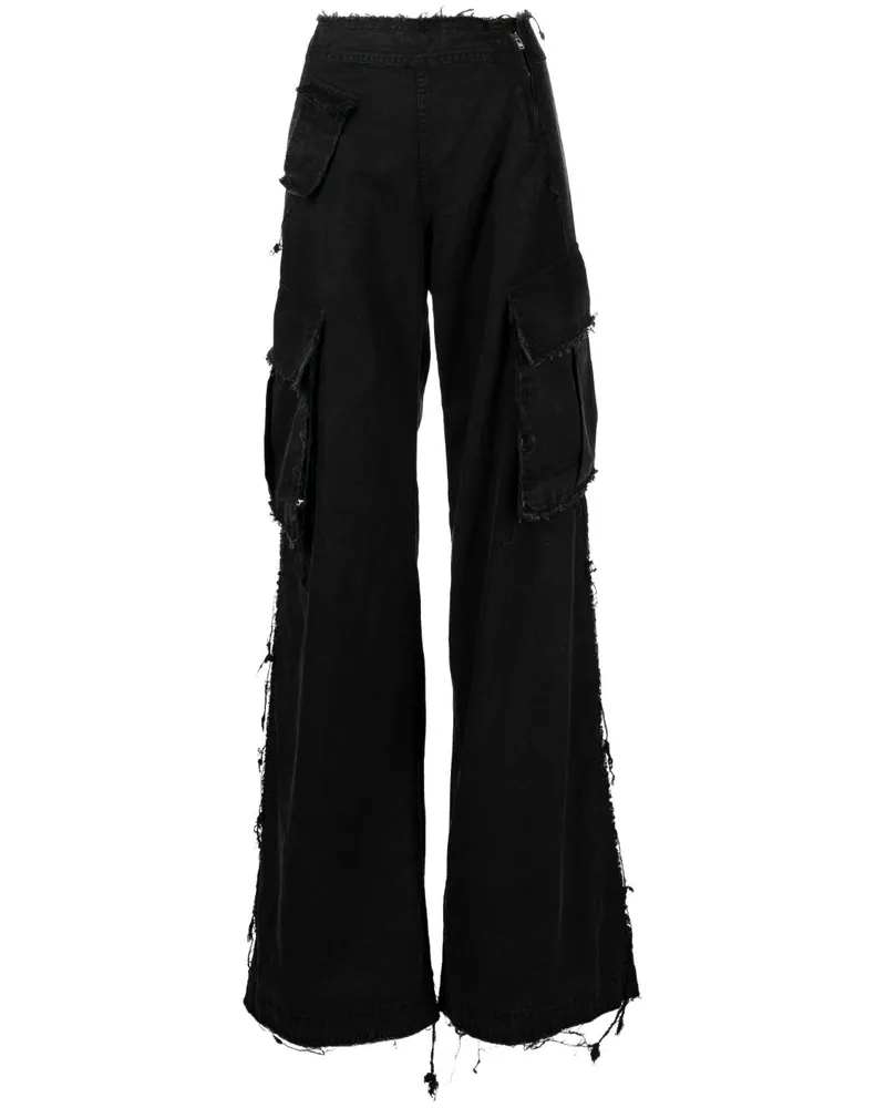 Ground Zero Ausgefranste Jeans - Schwarz Schwarz