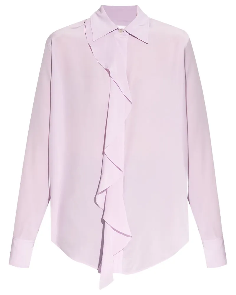 Victoria Beckham Seidenbluse mit Volants - Violett Violett