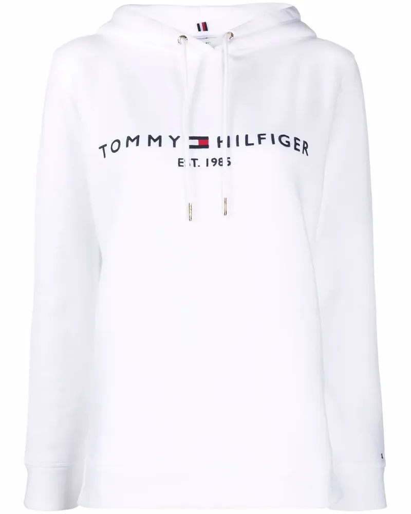 Tommy Hilfiger Hoodie mit Logo-Print - Weiß Weiß
