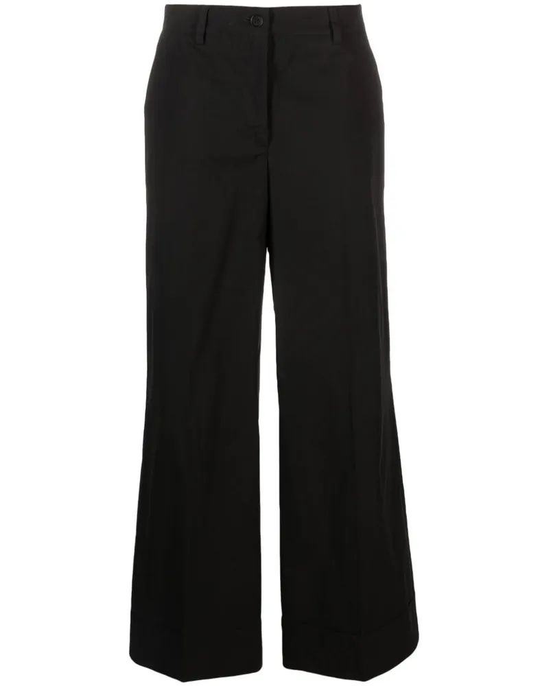 P.A.R.O.S.H. High-Waist-Hose mit weitem Bein - Schwarz Schwarz