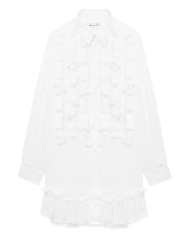 Comme des Garçons Hemd mit Rüschen - Weiß Weiß